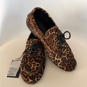 Massimo Dutti Leopard Loafers | NWT